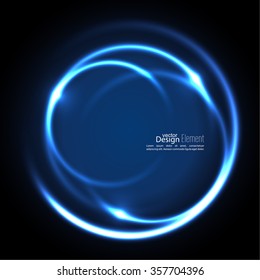 Abstract background with luminous swirling backdrop.