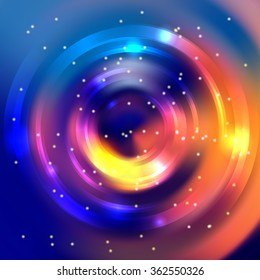 Abstract background with luminous swirling backdrop. Shiny swirl background.  Intersection curves. 