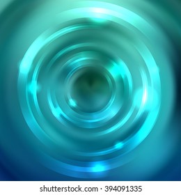 Abstract background with luminous swirling backdrop. Shiny swirl background.  Intersection curves. Blue color. 