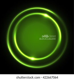 Abstract background with luminous swirling backdrop. Intersection curves. 