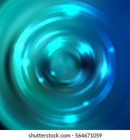 Abstract background with luminous swirling backdrop. Shiny swirl background.  Intersection curves. Blue, green colors.