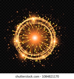 Abstract background. luminous swirling. Elegant glowing circle. Sparking particle. Space tunnel. Glossy jellyfish. Colorful ellipse. Glint sphere