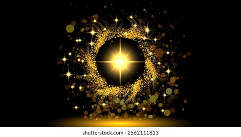 Abstract background. luminous swirling. Elegant glowing circle. Big data cloud. Light ring. Sparking particle. Space tunnel. Colorful ellipse. Glint sphere. Bright border. Magic portal. Energy ball.