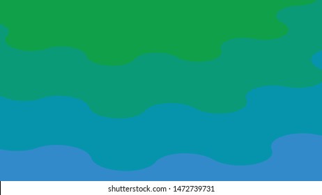 Abstract background lush green Irish Jig  and buoyant blue Spring Break.