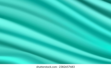 abstract background luxurious green fabric or liquid waves or the folds of the silk satin background, white silk.