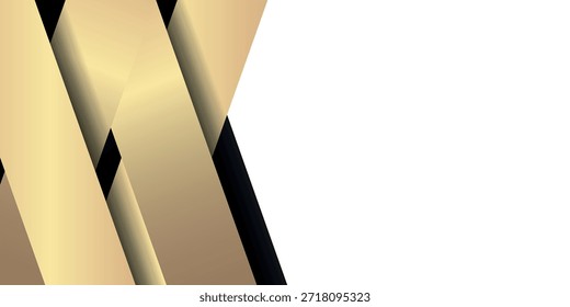 Abstract background with luxurious overlapping golden geometric shapes. Premium vector illustration design for presentation, banner, cover, web, brochure, card, and poster. EPS. 9