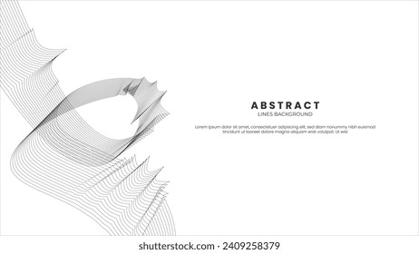 Fondo abstracto de fondo de las lujosas líneas negras banner diapositivas fondo