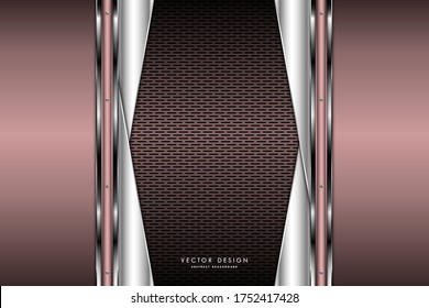 Abstract background. Luxury of brown with carbon fiber. Modern design. Vector illustration. Eps10