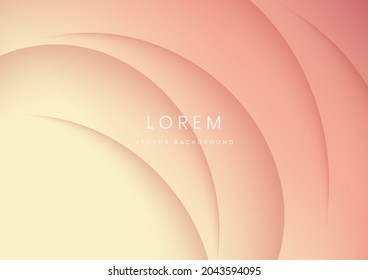 Abstract background luxury curved soft yellow and pink gradient modern concept. Vector illustration 