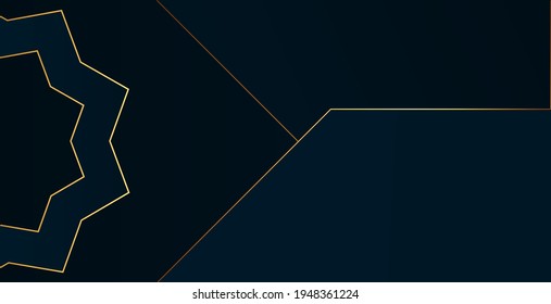 Abstract background luxury dark blue with gold. vector eps 10