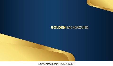 Un fondo abstracto de lujo azul oscuro con oro