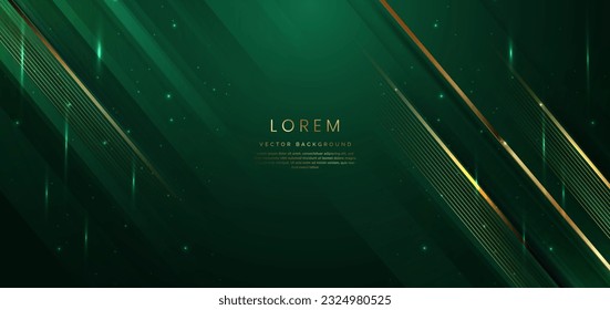 Abstract background luxury dark blue and pink elegant geometric diagonal with gold lighting effect and sparkling with copy space for text. Template premium award design. Vector illustration