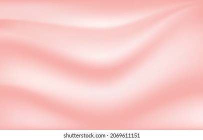 Abstract background luxury pink fabric liquid wave or wavy folds grunge silk satin velvet material. Background with beautiful soft blur pattern natural. Vector illustration.