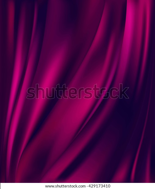 抽象的な背景に高級な紫の布 液体の波 または波状のひだのあるグランジ絹テクスチャーサテンビロードマテリアル または豪華な背景またはエレガントな壁紙 のベクター画像素材 ロイヤリティフリー