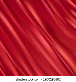 fondo abstracto tela roja de lujo o ola líquida o pliegues ondulados textura de seda gruesa material de terciopelo satinado