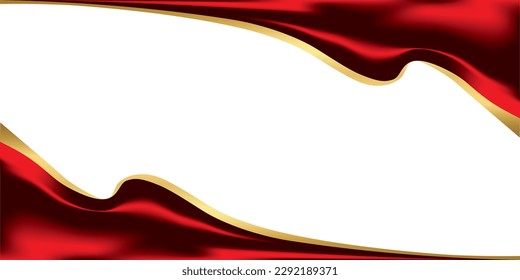 abstract background luxury red and gold cloth or liquid.Christmas and Valentines layout design,studio,room, web template ,Business report with smooth circle gradient color.