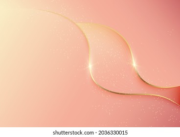 Resumen de fondo lujoso gradiente suave amarillo y rosa moderno con brillo de punto. Ilustración del vector 