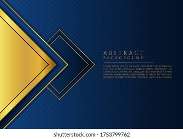 Abstract background luxury square gold metallic design with space for text. vector illustration.