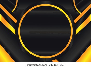 Abstract background with luxury style, luminous and elegant, dominant color black and gold. Can be used in wallpaper, banner, backdrop, poster, card, cover and more