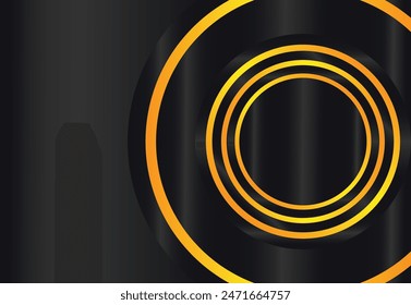 Fondo Abstractas con estilo lujoso, luminoso y elegante, color dominante negro y dorado. Se puede utilizar en Fondo de pantalla, Anuncio, telón de fondo, póster, tarjeta, cubierta y más