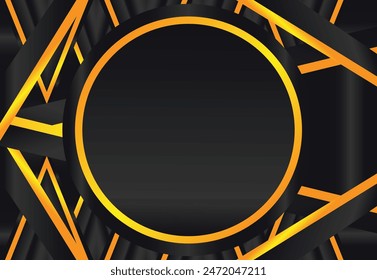 Fondo Abstractas con estilo lujoso, luminoso y elegante, color dominante negro y dorado. Se puede utilizar en Fondo de pantalla, Anuncio, telón de fondo, póster, tarjeta, cubierta y más