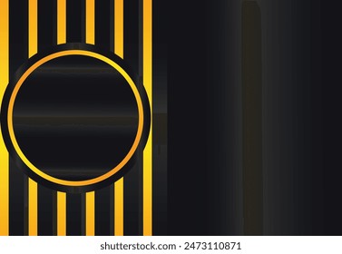 Abstract background with luxury style, minimalist and elegant, dominant color black and gold. Can be used in wallpaper, banner, backdrop, poster, card, cover and more