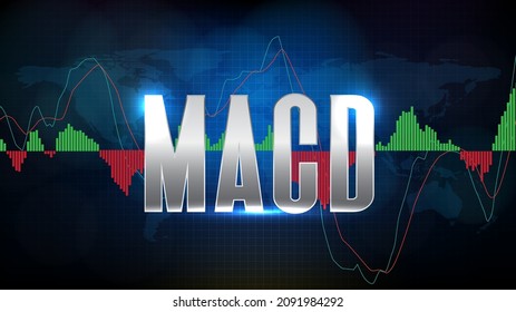 abstract background of MACD indicator technical analysis graph