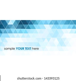 Abstract background made up of blue triangular shapes