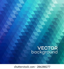 Abstract background made up of blue triangular shapes EPS 10