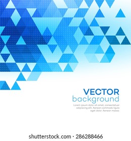 Abstract background made up of blue triangular shapes EPS 10