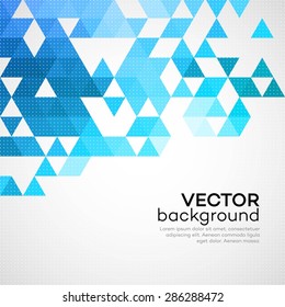 Abstract background made up of blue triangular shapes EPS 10