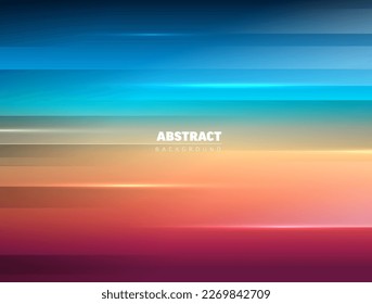 Abstract background made from blurred stripes with place for your text. Nice fresh hot cool red and blue  background for banner flyer header or social media status