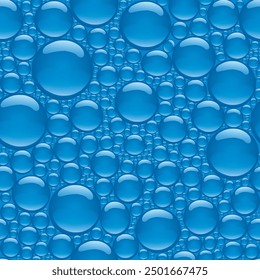 Abstract background made by many water drops. Vector abstract seamless pattern