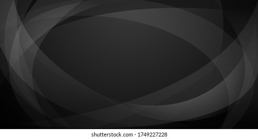Abstract background made of curved lines in black and gray colors