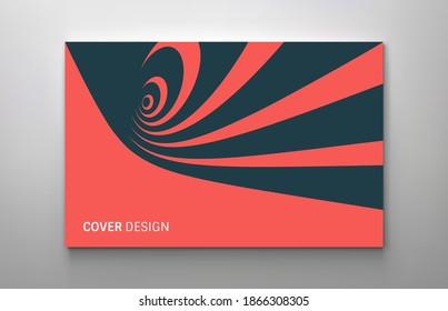 Abstract background made of distorted lines. Pattern with optical illusion. Psychedelic stripes. Vector illustration for brochure, flyer, card, banner or cover.