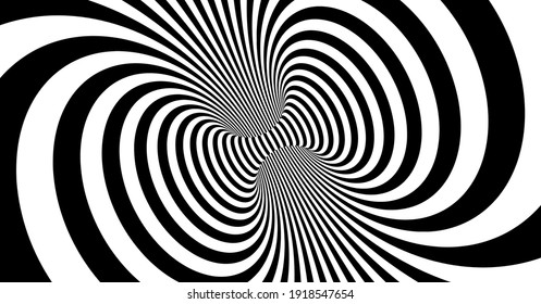 Abstract background made of distorted lines. Pattern with optical illusion. Psychedelic stripes. Vector illustration for brochure, flyer, card, banner or cover.
