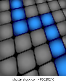 Abstract background made from gray and blue squares