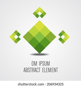 Abstract background made from green colorful title