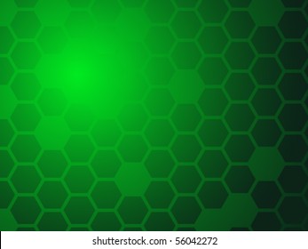 Abstract background made from green hexagons