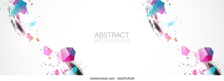 Fondo abstracto hecho con medio esferas y efecto plexus. 