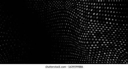 Abstract background made of halftone dots in white and black colors