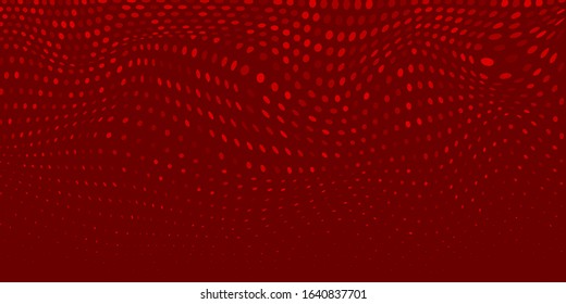 Abstract background made of halftone dots in red colors