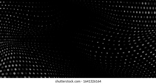 Abstract background made of halftone dots in white and black colors