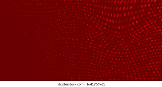 Abstract background made of halftone dots in red colors