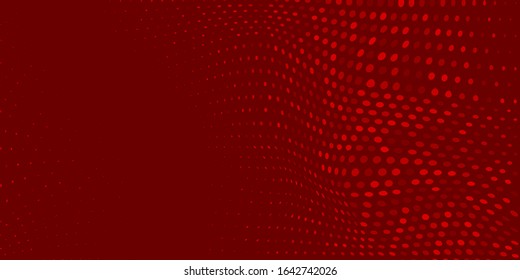 Abstract background made of halftone dots in red colors