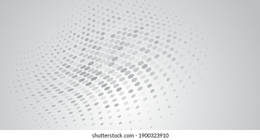 Abstract background made of halftone dots in white and gray colors