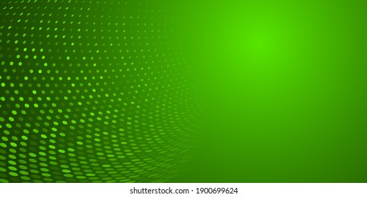 Abstract background made of halftone dots in green colors