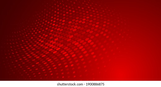 Abstract Background Made Of Halftone Dots In Red Colors