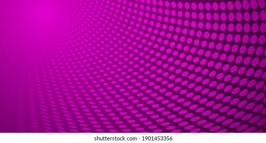 Fondo abstracto hecho de puntos de medio tono en colores púrpura