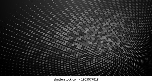 Abstract background made of halftone dots in black and gray colors
